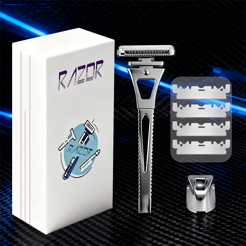 Revolutionary 4-Layer Half-Blade DE Safety Razor | Precision Shave with Magnetic Ease | Luxury Eco-Friendly Gift Set