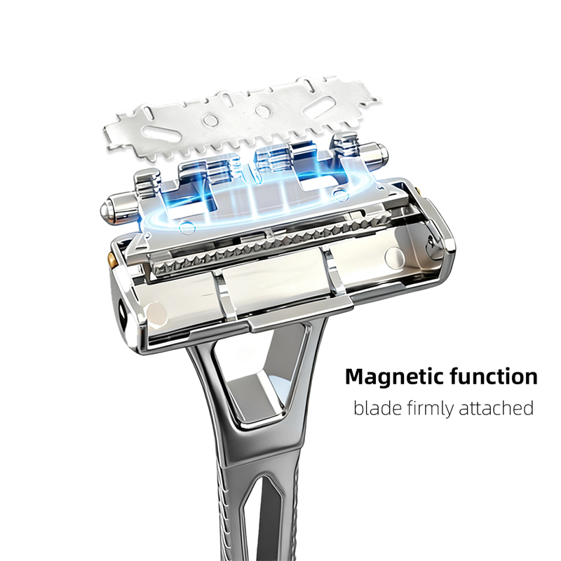 Revolutionary 4-Layer Half-Blade DE Safety Razor | Precision Shave with Magnetic Ease | Luxury Eco-Friendly Gift Set