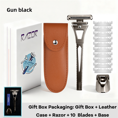 Revolutionary 4-Layer Half-Blade DE Safety Razor | Precision Shave with Magnetic Ease | Luxury Eco-Friendly Gift Set