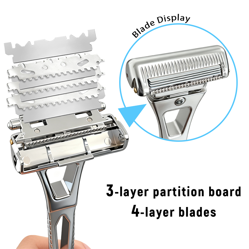 Revolutionary 4-Layer Half-Blade DE Safety Razor | Precision Shave with Magnetic Ease | Luxury Eco-Friendly Gift Set