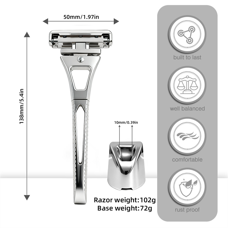 Revolutionary 4-Layer Half-Blade DE Safety Razor | Precision Shave with Magnetic Ease | Luxury Eco-Friendly Gift Set