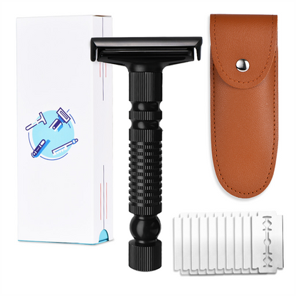 Mens Shaving New Adjustable Safety Razor Double Edge Classic Mild Aggressive Zinc Alloy Shaver Travel Kit