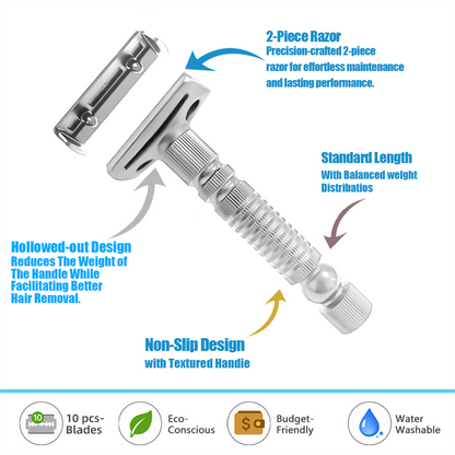 Shaving New Adjustable Safety Razor Double Edge Classic Mild Aggressive Zinc Alloy Shaver