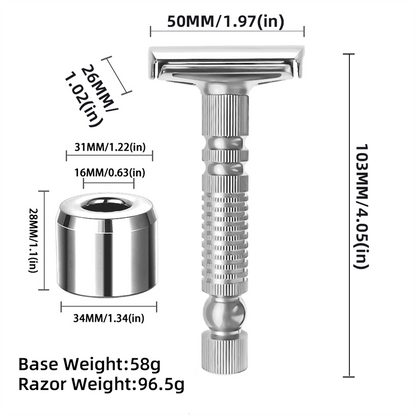Mens Shaving New Adjustable Safety Razor Double Edge Classic Mild Aggressive Zinc Alloy Shaver Kit For Travel