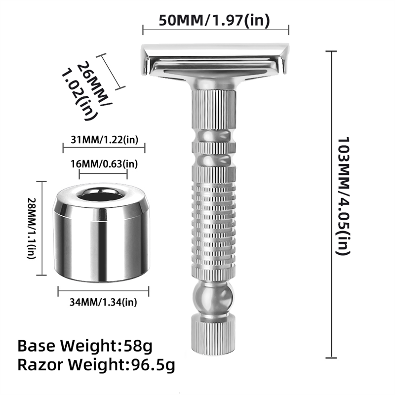 Shaving New Adjustable Safety Razor Double Edge Classic Mild Aggressive Zinc Alloy Shaver