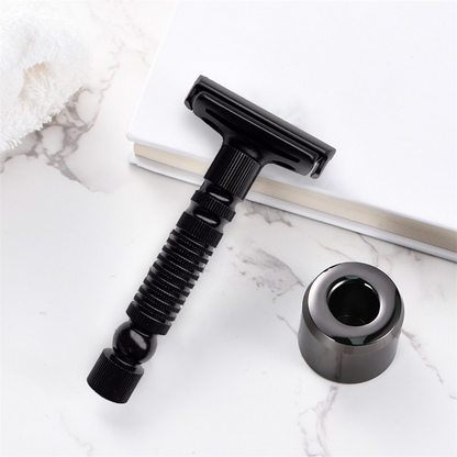 Mens Shaving New Adjustable Safety Razor Double Edge Classic Mild Aggressive Zinc Alloy Shaver Travel Kit