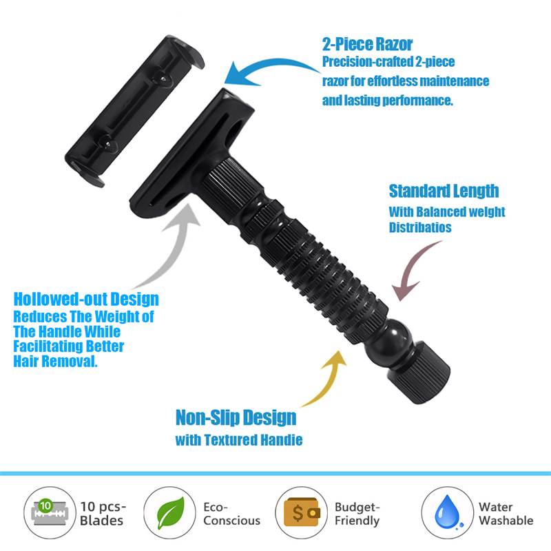 Mens Shaving New Adjustable Safety Razor Double Edge Classic Mild Aggressive Zinc Alloy Shaver