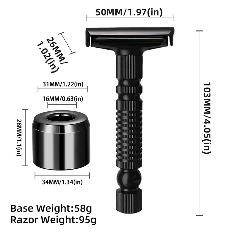 Mens Shaving New Adjustable Safety Razor Double Edge Classic Mild Aggressive Zinc Alloy Shaver