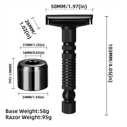 Mens Shaving New Adjustable Safety Razor Double Edge Classic Mild Aggressive Zinc Alloy Shaver