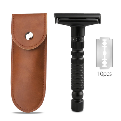 Men's Adjustable 6-speed Double-sided Zinc Alloy Stainless Steel Safety Razor Gift Box