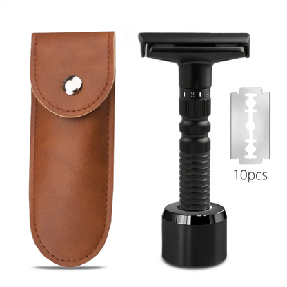 Men's Adjustable 6-speed Double-sided Zinc Alloy Stainless Steel Safety Razor Gift Box