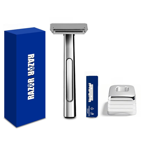 Zinc Alloy Stainless Steel Double-layer Half-edge Razor Multiple Colors Fashionable Luxurious Shaving Razor