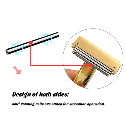 21T Glide Pro 4D Super Double-edged Safety Razor Half Blade Shaver With Travel Leather Storage Bag for Men Grooming Care