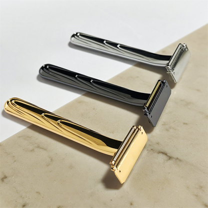 JOKMAE 21T Glide Pro 4D Super Double-edged Safety Razor Half Blade Shaver With Travel Leather Storage Bag for Men Grooming Care