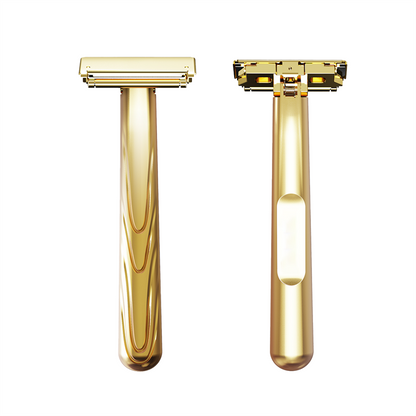 21T Glide Pro 4D Super Double-edged Safety Razor Half Blade Shaver With Travel Leather Storage Bag for Men Grooming Care