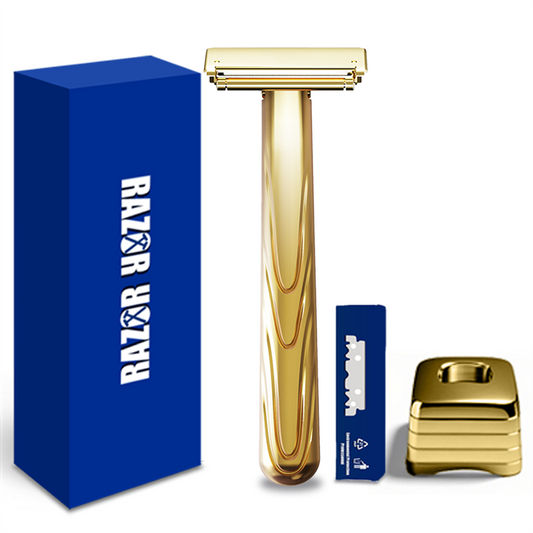 JOKMAE 21T Glide Pro 4D Super Double-edged Safety Razor Half Blade Shaver With Travel Leather Storage Bag for Men Grooming Care