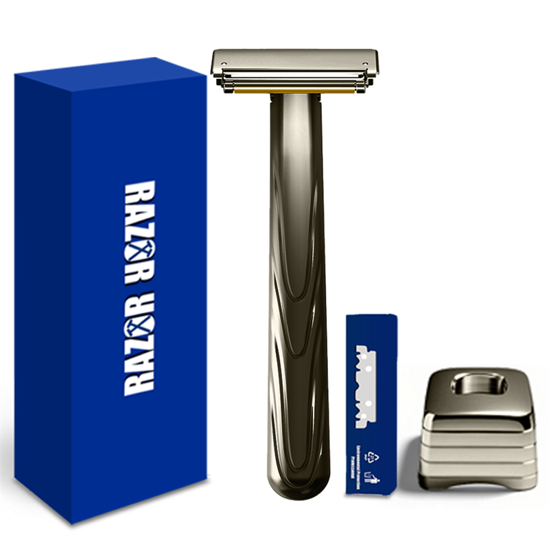 JOKMAE 21T Glide Pro 4D Super Double-edged Safety Razor Half Blade Shaver With Travel Leather Storage Bag for Men Grooming Care