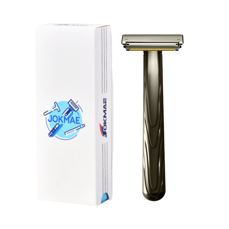 JOKMAE 21T Glide Pro 4D Super Double-edged Safety Razor Half Blade Shaver With Travel Leather Storage Bag for Men Grooming Care