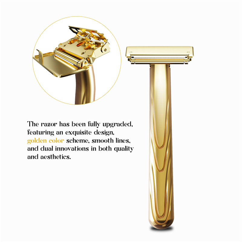 JOKMAE 21T Glide Pro 4D Super Double-edged Safety Razor Half Blade Shaver With Travel Leather Storage Bag for Men Grooming Care