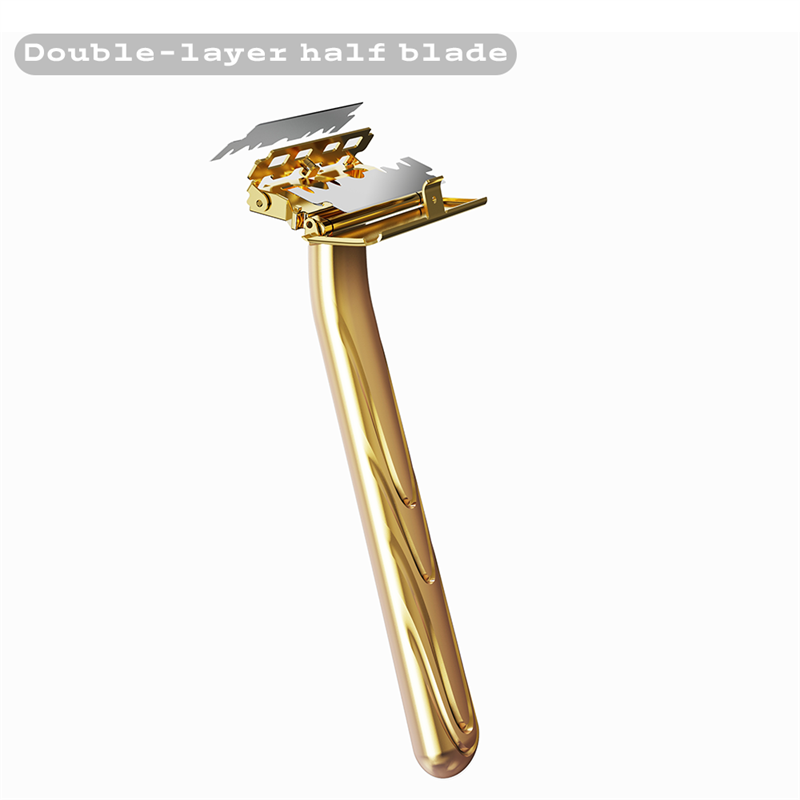 JOKMAE 21T Glide Pro 4D Super Double-edged Safety Razor Half Blade Shaver With Travel Leather Storage Bag for Men Grooming Care