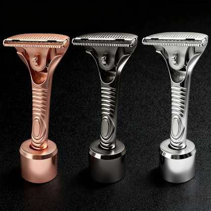 Eco-Luxe Double Edge Razor Set w/ Premium Case, Stand & 10 Blades. The Ultimate Sustainable Shaving Experience & Perfect Gift.