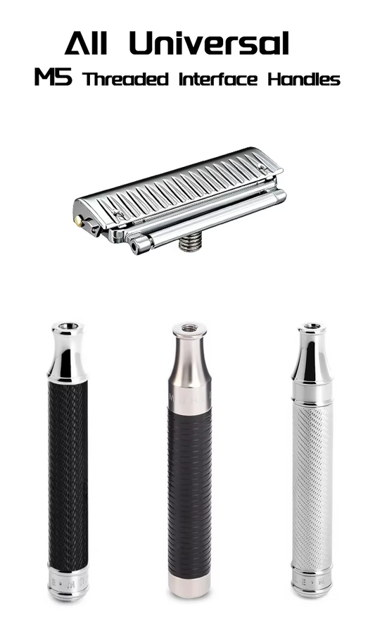 JOKMAE 22T Glide PRO 5.0 Universal Safety Razor Head Super Roller Shaver Double Half Blade Shaving Shave Head M5 Thread