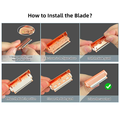 JOKMAE 22T Glide PRO 5.0 Universal Safety Razor Head Super Roller Shaver Double Half Blade Shaving Shave Head M5 Thread