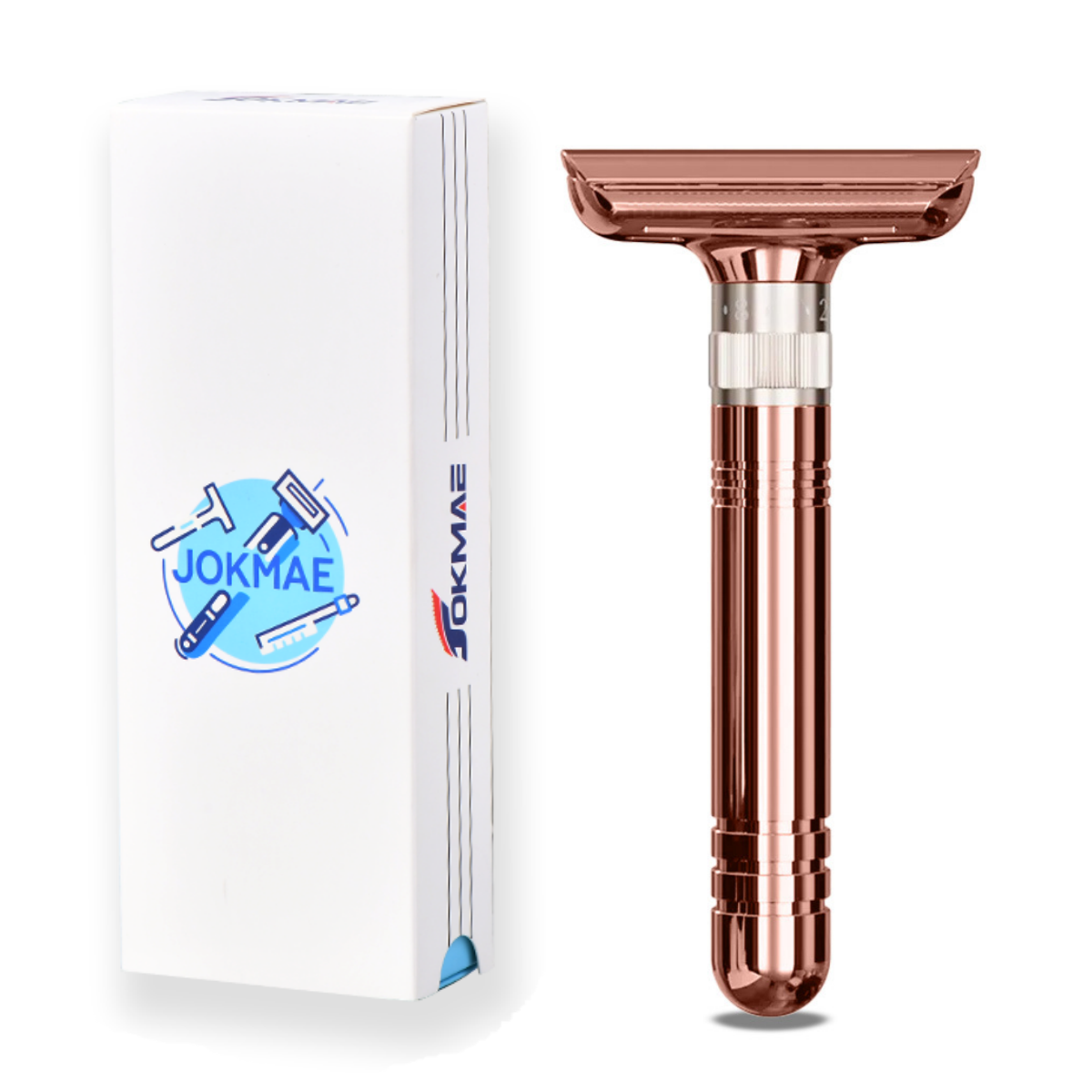 Men's Double-Sided Blade Adjustable Speed Zinc Alloy Stainless Steel Safety Razor