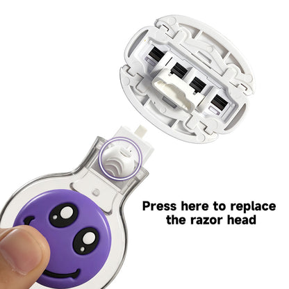 Cute Cartoon Lip Design 3-Layer Silicone Razor for Women – Includes Transparent Storage Box