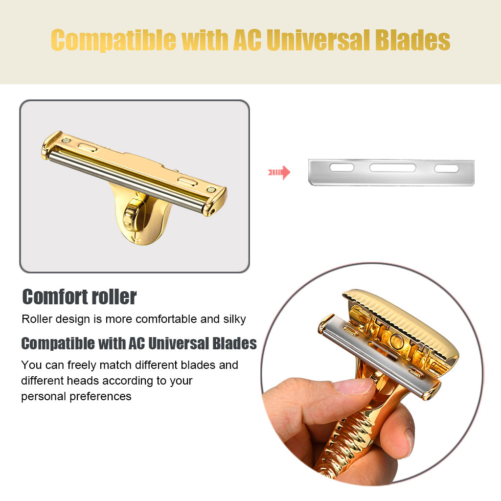 Multicolor Magnetic Roller Shaver Zinc Alloy Stainless Steel Safety Razor
