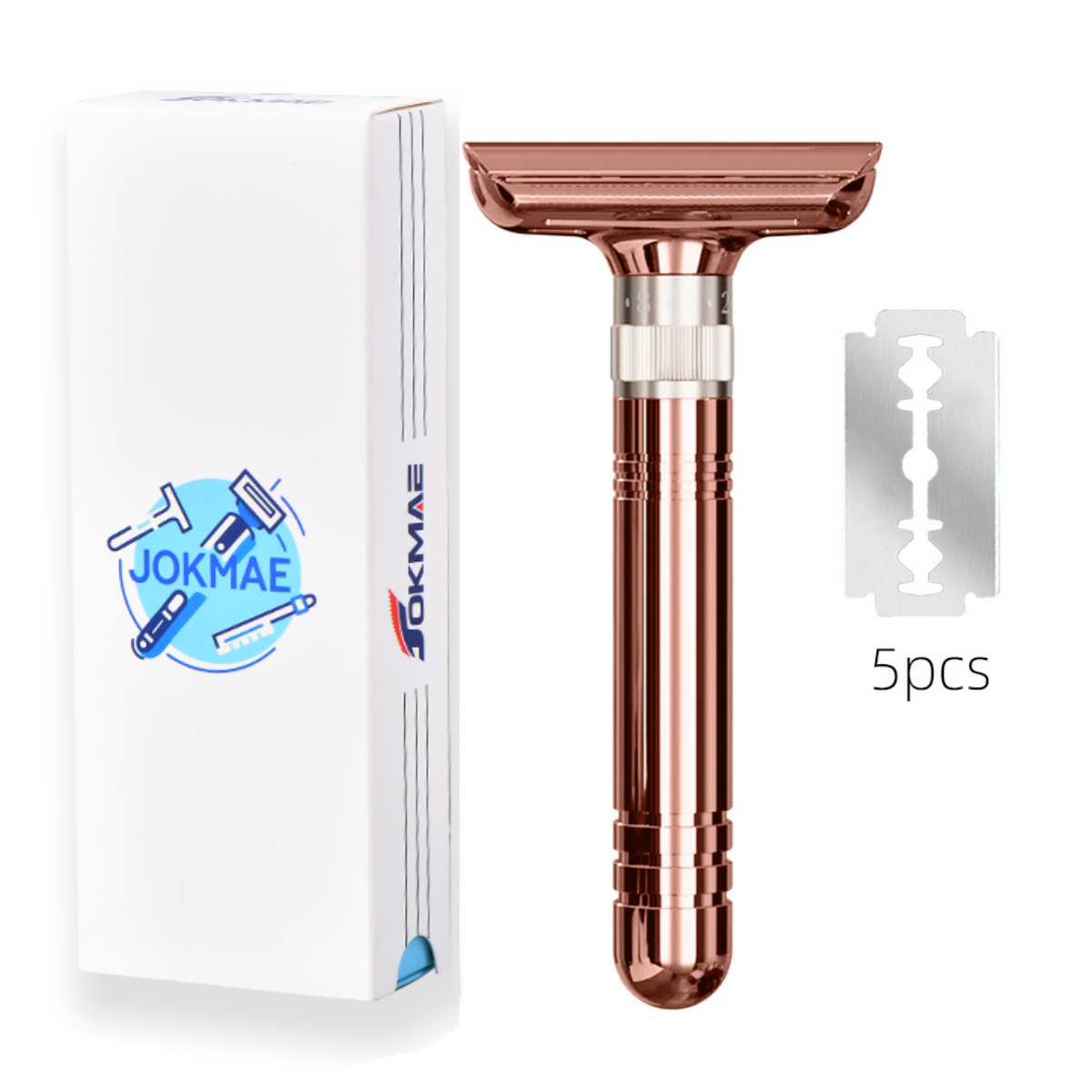 Men's Double-Sided Blade Adjustable Speed Zinc Alloy Stainless Steel Safety Razor