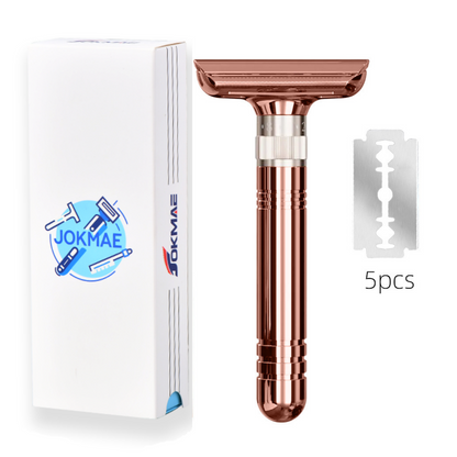 Men's Double-Sided Blade Adjustable Speed Zinc Alloy Stainless Steel Safety Razor