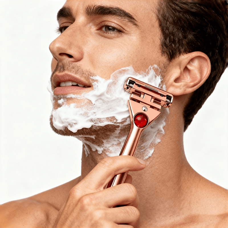 Magnetic 4-Layer Semi-Blade DE Safety Razor | Precision Luxury Shave & Eco-Friendly Design | Complete Gift Set