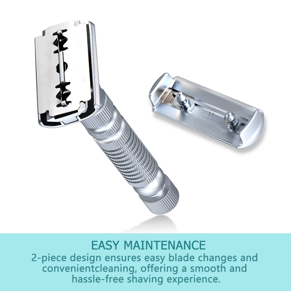 Men's Adjustable 6-speed Double-sided Zinc Alloy Stainless Steel Safety Razor Gift Box