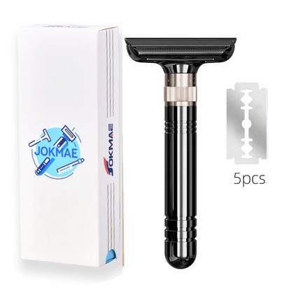 Men's Double-Sided Blade Adjustable Speed Zinc Alloy Stainless Steel Safety Razor