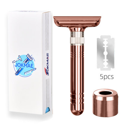 Men's Double-Sided Blade Adjustable Speed Zinc Alloy Stainless Steel Safety Razor