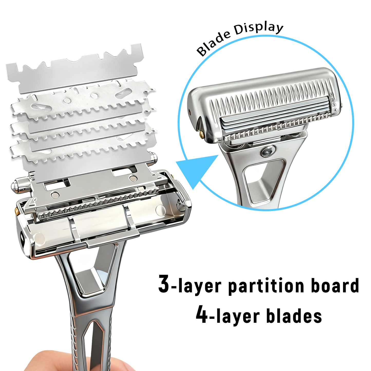 Revolutionary 4-Layer Half-Blade DE Safety Razor | Precision Shave with Magnetic Ease | Luxury Eco-Friendly Gift Set