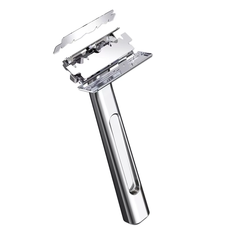 Zinc Alloy Stainless Steel Double-layer Half-edge Razor Multiple Colors Fashionable Luxurious Shaving Razor