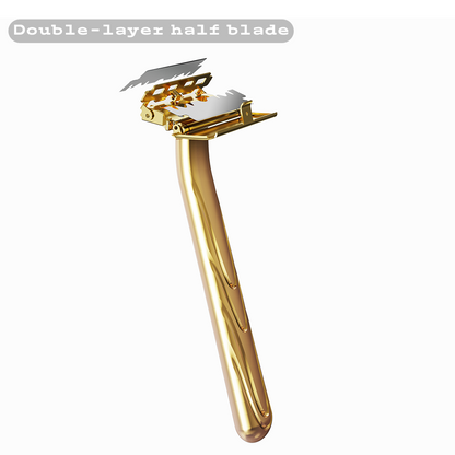 JOKMAE 21T Glide Pro 4D Super Double-edged Safety Razor Half Blade Shaver With Travel Leather Storage Bag for Men Grooming Care