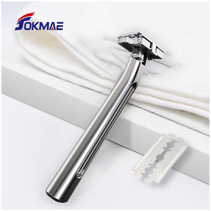 Zinc Alloy Stainless Steel Double-layer Half-edge Razor Multiple Colors Fashionable Luxurious Shaving Razor