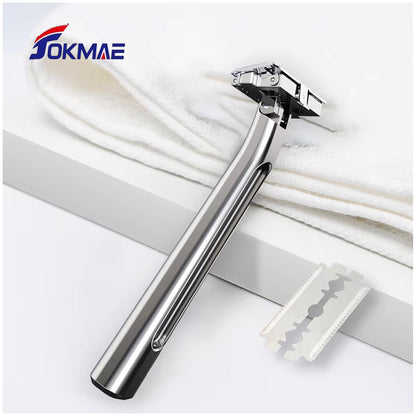 Zinc Alloy Stainless Steel Double-layer Half-edge Razor Multiple Colors Fashionable Luxurious Shaving Razor