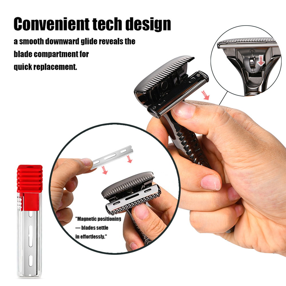 Safety Eyebrow Razor Replaceable Blade Barber Razor Anti Scratch Blades Single Edge Blades