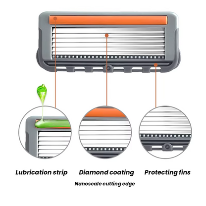 Six-Layer Stainless Steel ABS 12-Piece Set Of Bending Blades
