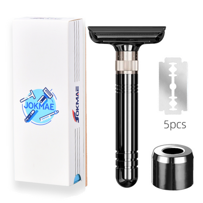 Men's Double-Sided Blade Adjustable Speed Zinc Alloy Stainless Steel Safety Razor