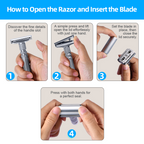 Mens Shaving New Adjustable Safety Razor Double Edge Classic Mild Aggressive Zinc Alloy Shaver