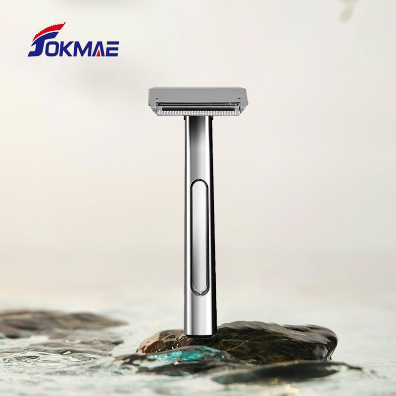 Zinc Alloy Stainless Steel Double-layer Half-edge Razor Multiple Colors Fashionable Luxurious Shaving Razor