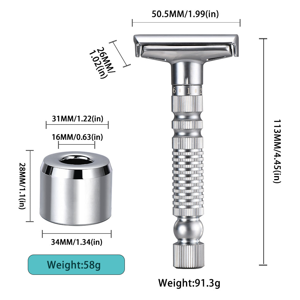 Men's Adjustable 6-speed Double-sided Zinc Alloy Stainless Steel Safety Razor Gift Box