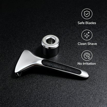 Eco-Luxe Double Edge Razor Set w/ Premium Case, Stand & 10 Blades. The Ultimate Sustainable Shaving Experience & Perfect Gift.