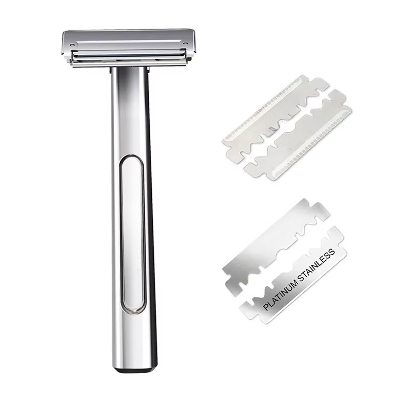 Zinc Alloy Stainless Steel Double-layer Half-edge Razor Multiple Colors Fashionable Luxurious Shaving Razor