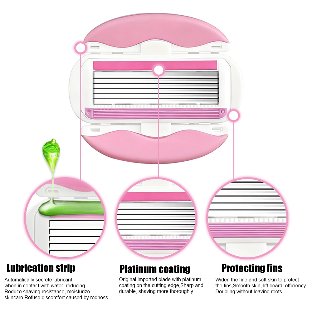 Unisex Safety Six-layer Blade Anti-slip Women's Shaving Razor Fashionable Men's Shaving Razor